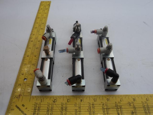 LOT OF 3 PHD A3VB 3/4 X 3/4X 3/4 PNEUMATIC CYLINDERS T19135