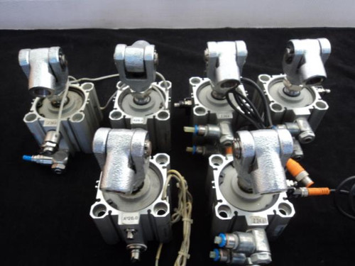 LOT OF 6 SMC ECDQ2B63-20DM PNEUMATIC CYLINDERS T20792