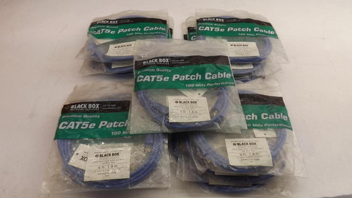 LOT OF (14) BLACK BOX 1492-M5X5V1-100 CAT5E PATCH CABLE T22221
