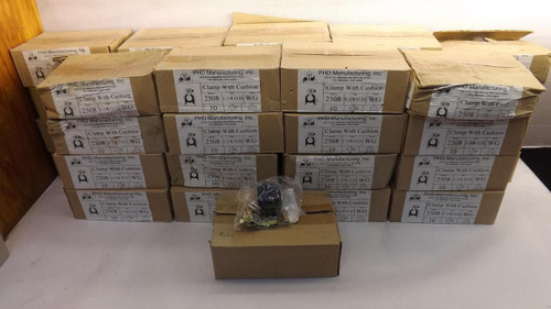 LOT OF (380) PHD MANUFACTURING 2508 CLAMPS WITH CUSHION SIZE 1-3/8'' WT 3.30 T22233