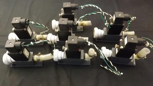 LOT OF 7 BURKERT 0121 A 5/16 FKM PV G3/8 VALVES 120 V 8 W PMAX 14 PSI T22549