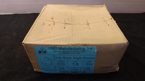 LOT OF 25 PHD MANUFACTURINGè½SIDE BEAM ANGLE BRACKET S99200087EG T22258