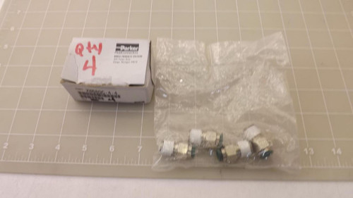 LOT OF 4 PARKER XW68GC-4-4 CONNECTORS T23452