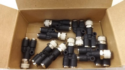 LOT OF 9 PARKER XW368ML-5/32-2 CONNECTORS T23453