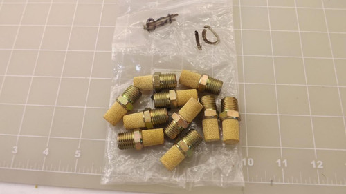 LOT OF 10 NPT P28 1/4'' POROUS METAL EXHAUST MUFFLER T23790