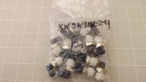 LOT OF 12 PARKER XW369ML-2-4 MICROLOK MALE ELBOW FITTINGS T23820
