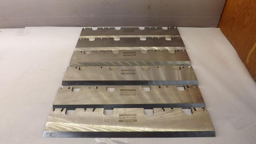 LOT OF 6 PACIFIC / HOE JONES & ORTH 77-0207A CHIPPER KNIFE BLADES 20.5 X 4'' T27260