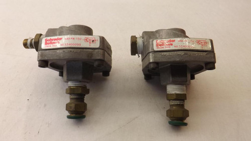LOT OF 2 SCHRADER BELLOWS 33400099 VALVE T29160