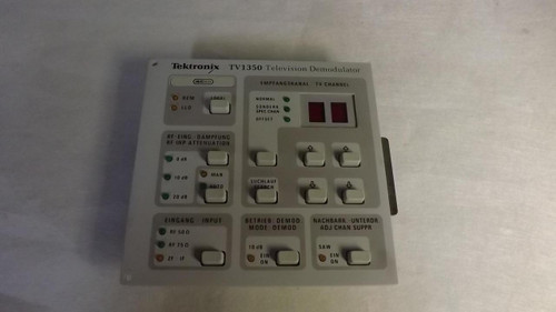 TEKTRONIX TV1350 0821-9862-20 782.672 197 TELEVISION DEMODULATOR FRONT DISPLAY T30963