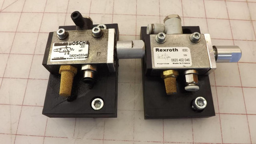 LOT OF 2 REXROTH BOSCH 0820 402 046 PNEUMATIC DIRECTIONAL VALVE T31648