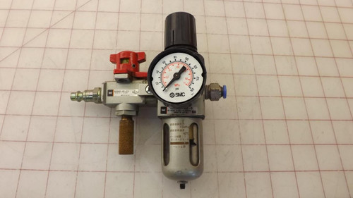 SMC NVHS2500-N02-X116 NAW2000-N02-C VALVE LOCK-OUT W/ FILTER REGULATOR MODULAR T31914