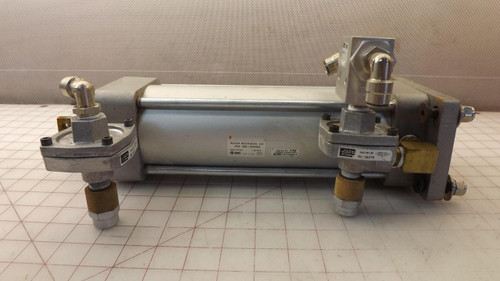 SMC PARKER SHRADER BELLOWS 380-000024. 0R37B N1643003 PNEUMATIC CYLINDER W/ EXHAUST T32623