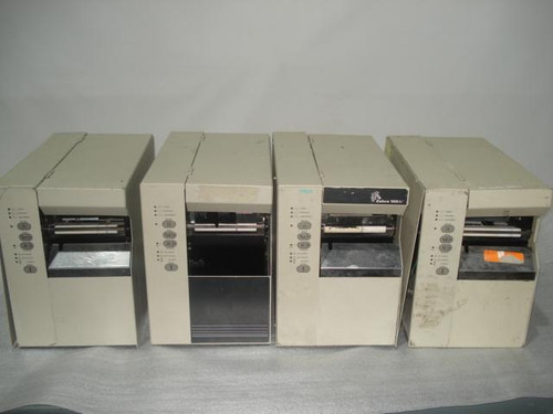 LOT OF 4 ZEBRA 105SE LABEL PRINTERS T9944