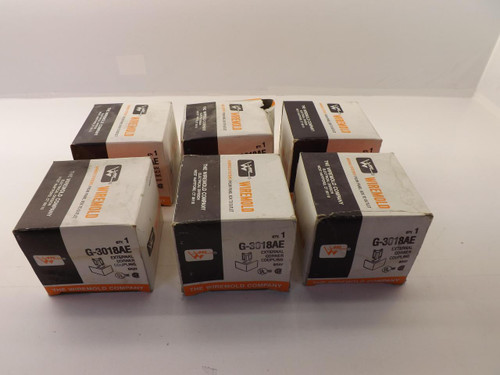 LOT OF 6 WIREMOLD G-3018AE EXTERNAL CORNER COUPLING GRAY T37268