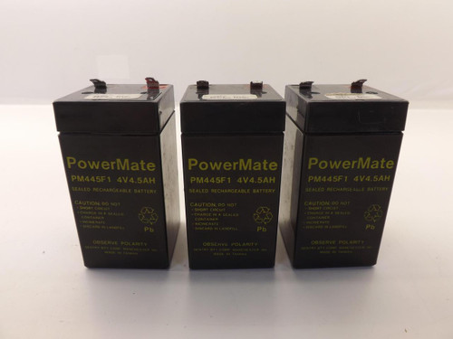 LOT OF 3 POWERMATE PM445F1 SEALED RECHARGEABLE BATTERY T37563