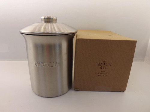 GEVALIA AIRTIGHT STAINLESS STEEL FOOD CANISTER 58 OZ.  G71 T37836