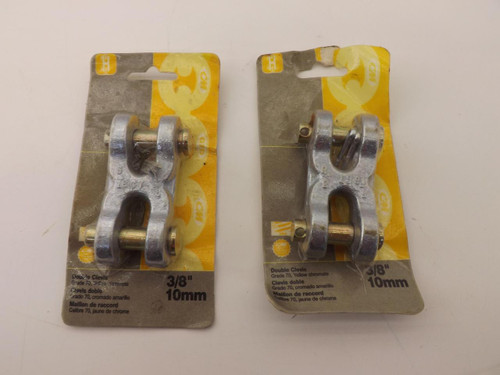 LOT OF 2  3X696 DOUBLE CLEVIS 3/8'' 10MM T37797