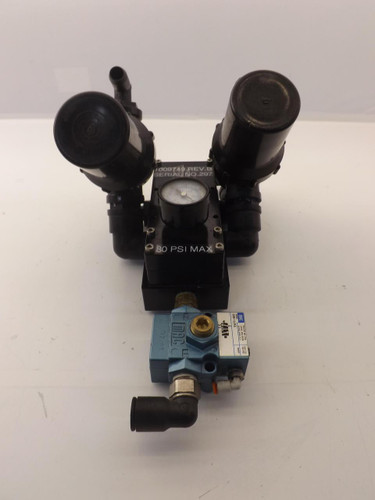 EDCO USA Z-004-A 55B-12-RA VACUUM PUMP W/ SOLENOID VALVE T37903