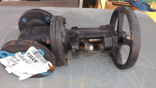CRANE J33 90569 K0513 2009 IRON TRIM 150LB WOG FLANGED 2" GATE VALVE  T32050