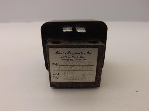 SERVICE ENGINEERING V104  VIBRATORY BOWL FEEDER ELECTRO-MAGNETIC COIL  115V T38842