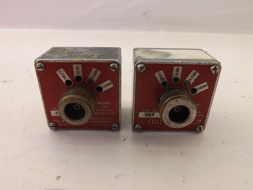 LOT OF 2 NARDA MICROWAVE 561 COAXIAL DETECTORS T41152