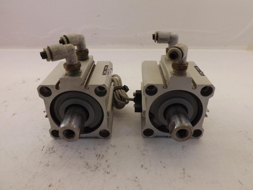 LOT OF 2 SMC CDQ2B50-20D CYLINDERS T42961