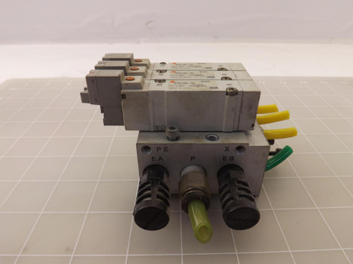 LOT OF 3 SMC SY5140-5L SOLENOID VALVE ASSEMBLY T44163