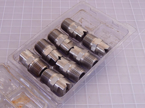 Lot of 8 Spraying Systems H3/8U SS Veejet Stainless Nozzle T94703 For Sale