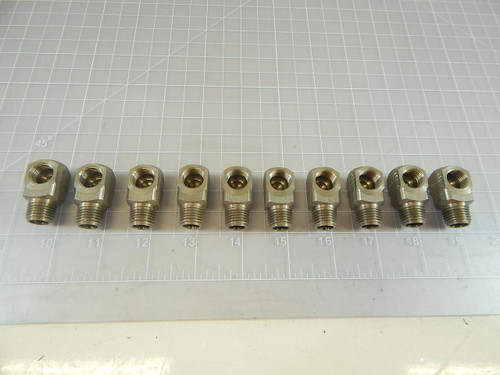 Lot of 10 Spraying Systems 1/4B SS 5 Nozzles T94735 For Sale