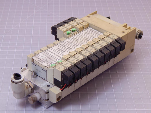 Lot of 10 CKD 4GB119-A2N Solenoid Valves W/ Manifold T95016 For Sale