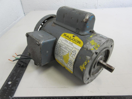 Baldor 33-1426-918 Single Phase Motor, 1/6 HP, 115/208-230 V, 1725 RPM, Fr 42CZ T97396 For Sale