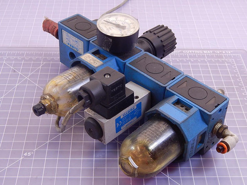 FESTO HE-1/4-S-B FRC-C-1/4-S-B-NPT PNEUMATIC REGULATOR SET LOCK T98260