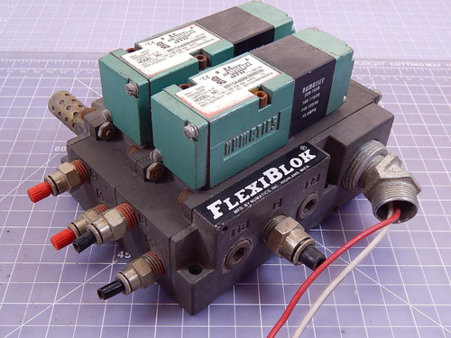 Lot of 2 Numatics  081SA400K000030 Solenoid Valves w/ Manifold  For Sale