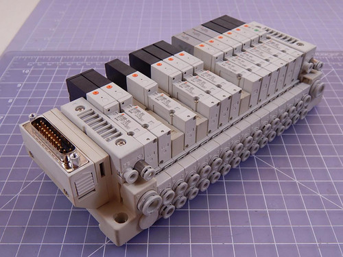 SMC  SV1200R-5FU, SV1100R-5FU, SV1100-5FU, SV1-LLM003 Solenoid Valves w/ Manifold For Sale