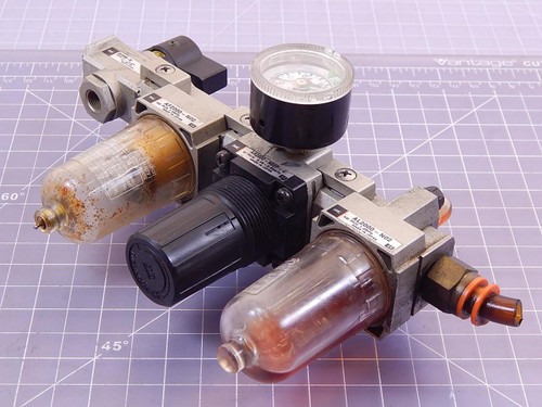 SMC AL2000-N02, AF2000-N02 Pneumatic Filter Regulator Assembly T99542 For Sale