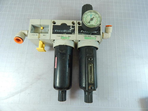 Numatics, Flexiblok F22B-03M, C22D-03GM Pneumatic Filter Regulator T100260 For Sale