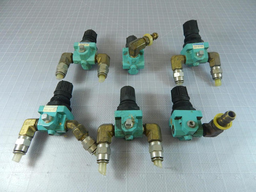 Lot of 6 Wilkerson R00-02-000 Pneumatic Regulators T100464 For Sale