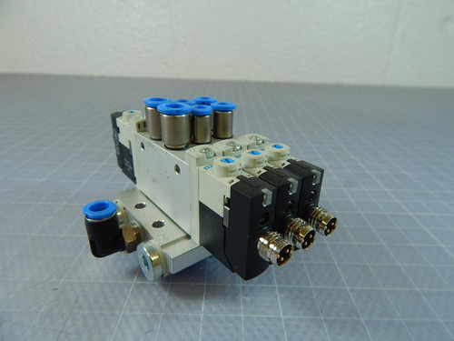 Lot of 3 VUVG-L10-M52-RT-M5-1P3 Solenoid Valves T100414 For Sale