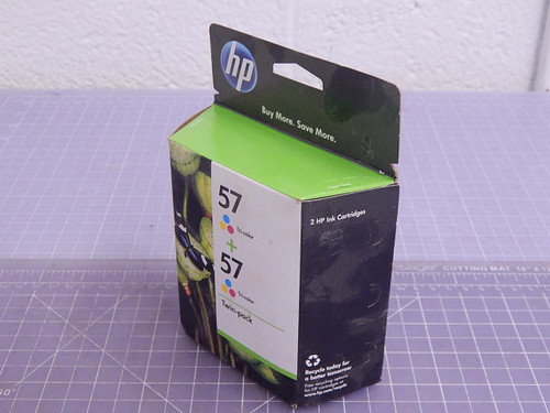 Lot of 2 HP, Hewlett Packard C9320FN, 57 Tri-color Ink Cartridges T101885 For Sale