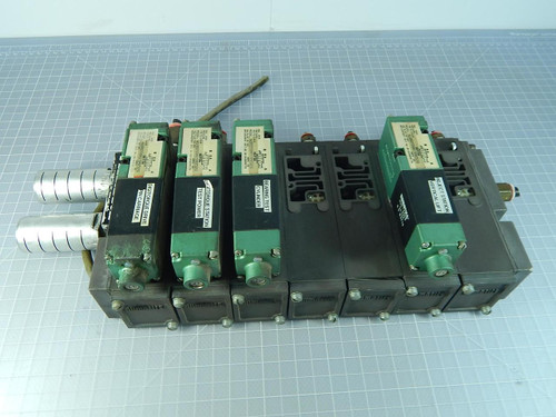 Lot of 4 Numatics 082SA415MX52G Solenoid Valves w/ Manifold T104666 For Sale