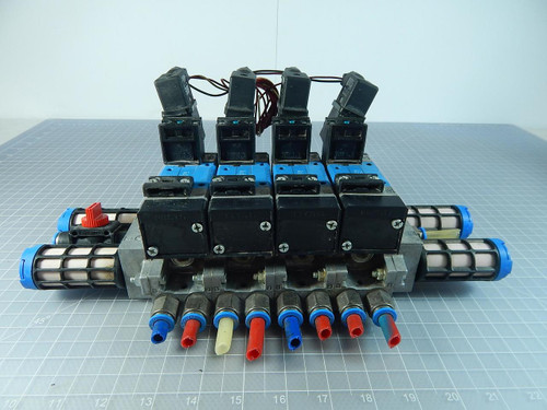 Festo MFH-5/2-D-1-FR-C Solenoid Valves w/ Manifold T105022 For Sale