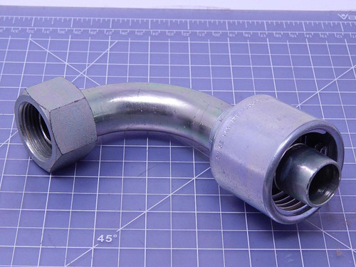 Gates G25832-1616, 16G-16FBSPORX90 Hydraulic Hose Fitting T107112 For Sale