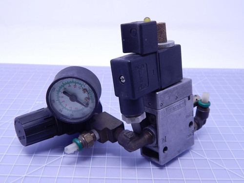 Festo 10 834 MFH-3-1/8-NPT Solenoid Valve w/ Pneumatic Regulator T108732 For Sale