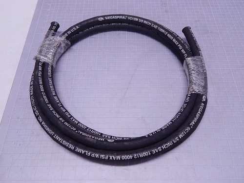 Gates 6C12M 3/8 In 4000 Psi MegaSpiral Flame Resistant Hydraulic Hose 12 Ft T109332 For Sale