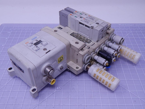 SMC EX250 Serial Interface Unit with 2 Valves SV2200-5FU T114305 For Sale