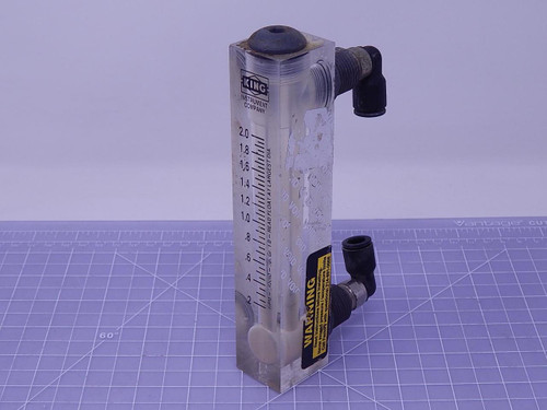 King 75302115C-06 1/2 In M Port Acrylic Block Style Panel Mount Flowmeter T115207 For Sale