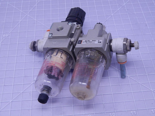 SMC AW20-N02-Z Pneumatic Filter Regulator w/ Lubricator T115404 For Sale