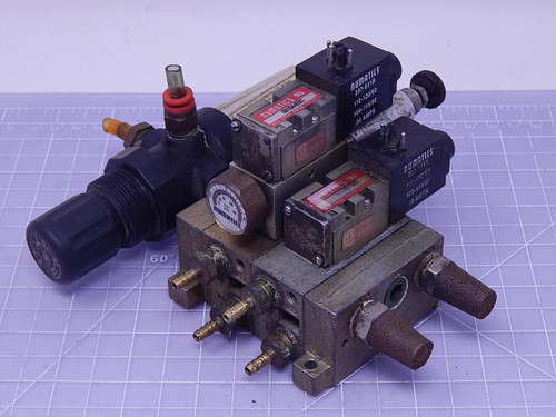 Numatic 031SA400C Solenoid Valve w/ Norgren B07-201M1KA Filter Regulator T116739 For Sale