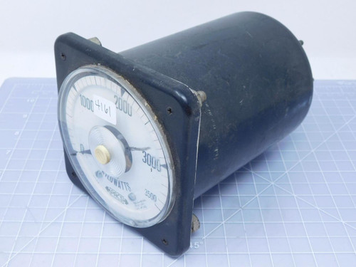 Crompton Instruments 077-218 PACS Meter 0-3500 AC Kilowatts T121222 For Sale