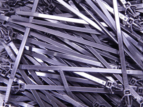 Lot of 500 Black Zip Ties Aprox. 4.5 In T120816 For Sale
